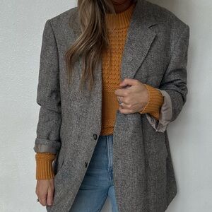 Women's Gray Blazer Coat